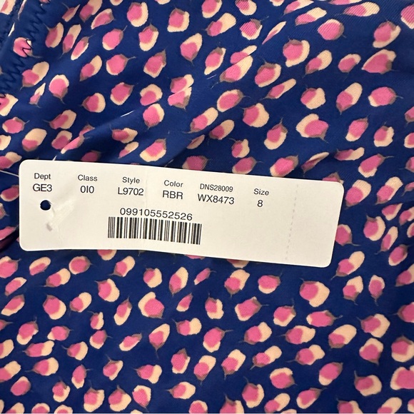 NWT J. Crew One Shoulder Cutout One Piece Swimsuit Red Blue Polka Dot American 8 - Picture 5 of 8